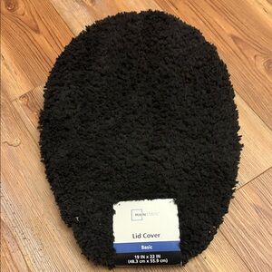 Mainstays Plush Black Lid Cover